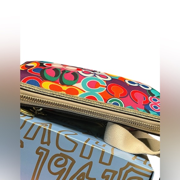 Coach Poppy pop C Rate Gold Multicolored crossbody 43031! COMES WITH POPPY BOX - Picture 8 of 10